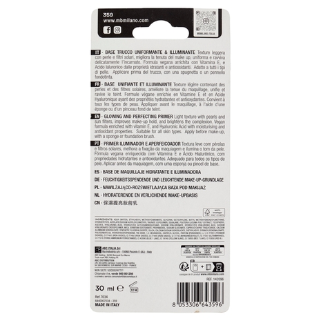 MB Milano Base Trucco Uniformante Illuminante Light Glow n° 01 30 ml